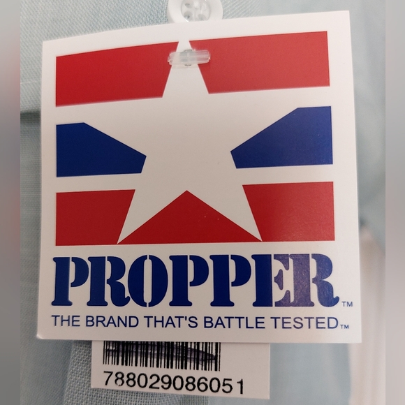 Propper Shirt Mens Size Small Army Green Polyester Wool Dress Shirt Short Sleeve - Picture 7 of 10